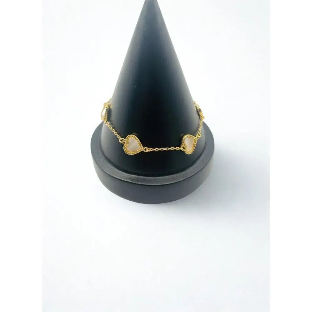 Kate Spade New York Gold-Tone Pavé & Mother-of-Pearl Heart Link Bracelet - Picture 8 of 8